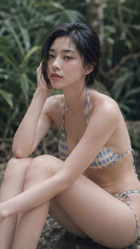 Contemplation in the Forest: A Natural-Light Bikini Portrait