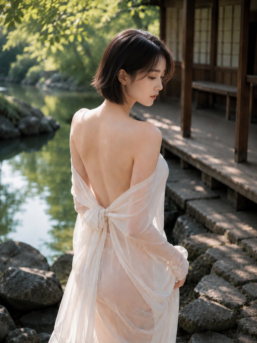 White Cloth Knot and Silent Garden