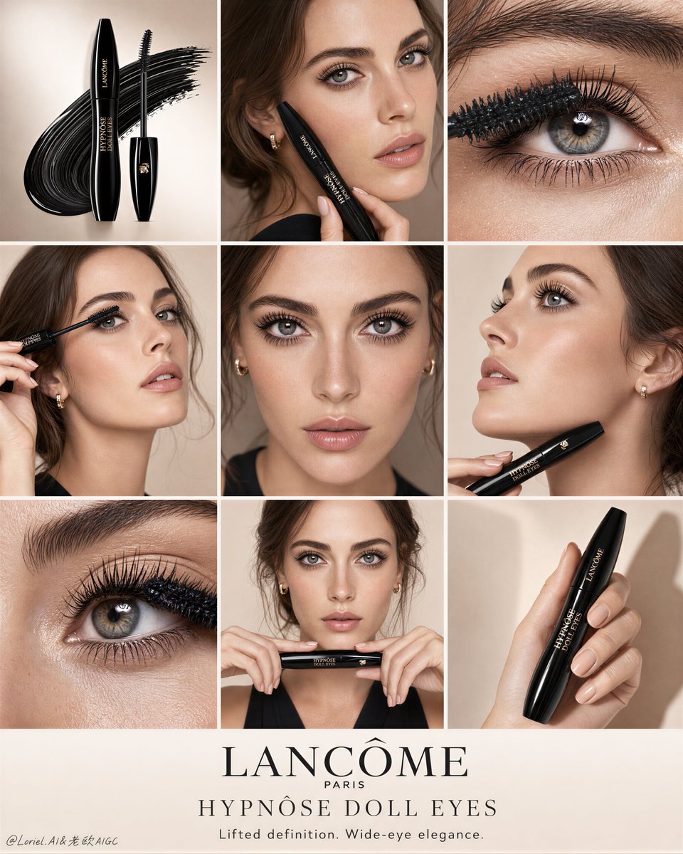 Lancôme Hypnôse Doll Eyes Nine-Panel Beauty Campaign