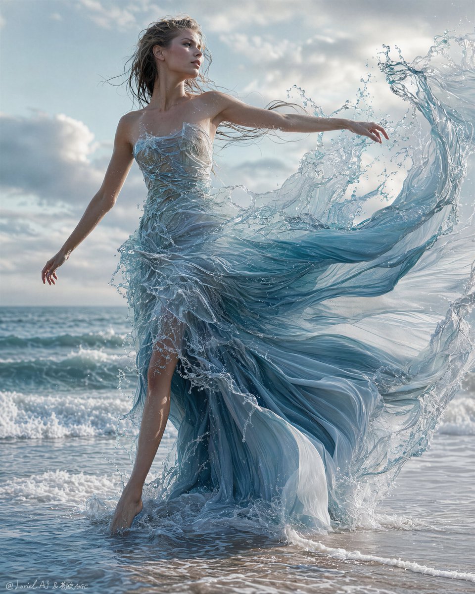Ultra-Premium Beach Fashion Editorial Image