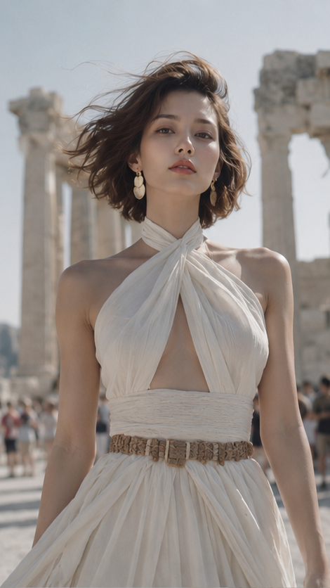 Cinematic Fashion Portrait at the Acropolis