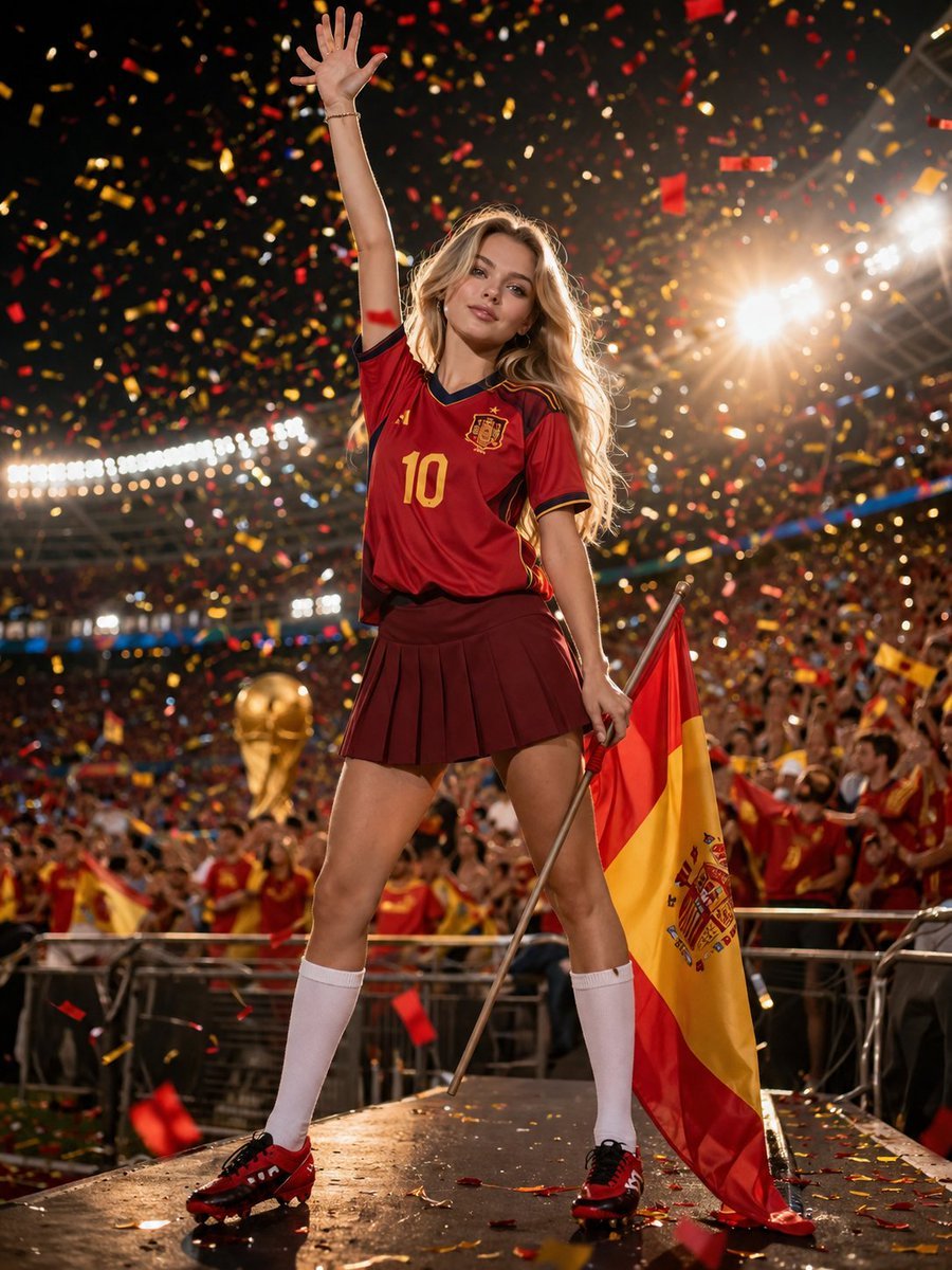 Spanish Female Fan's Championship Night