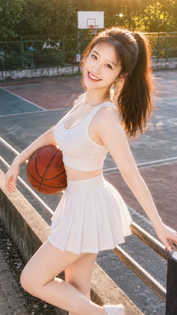 Sunset Basketball Court Soft CCD Lifestyle Photo