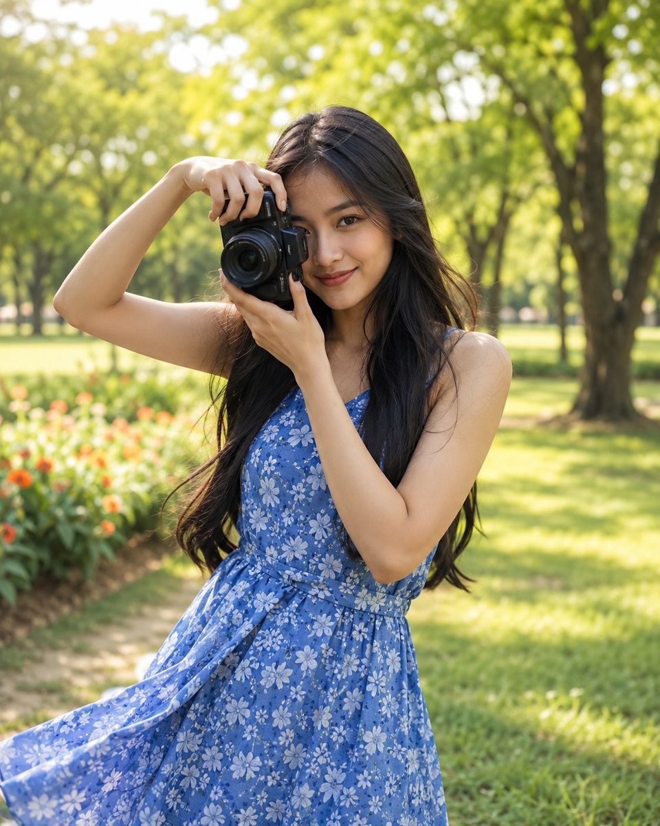 Indonesian Woman Portrait in Park