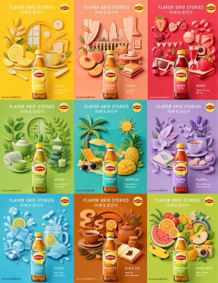 Lipton Flavor Grid Stories: Nine Moods of Life