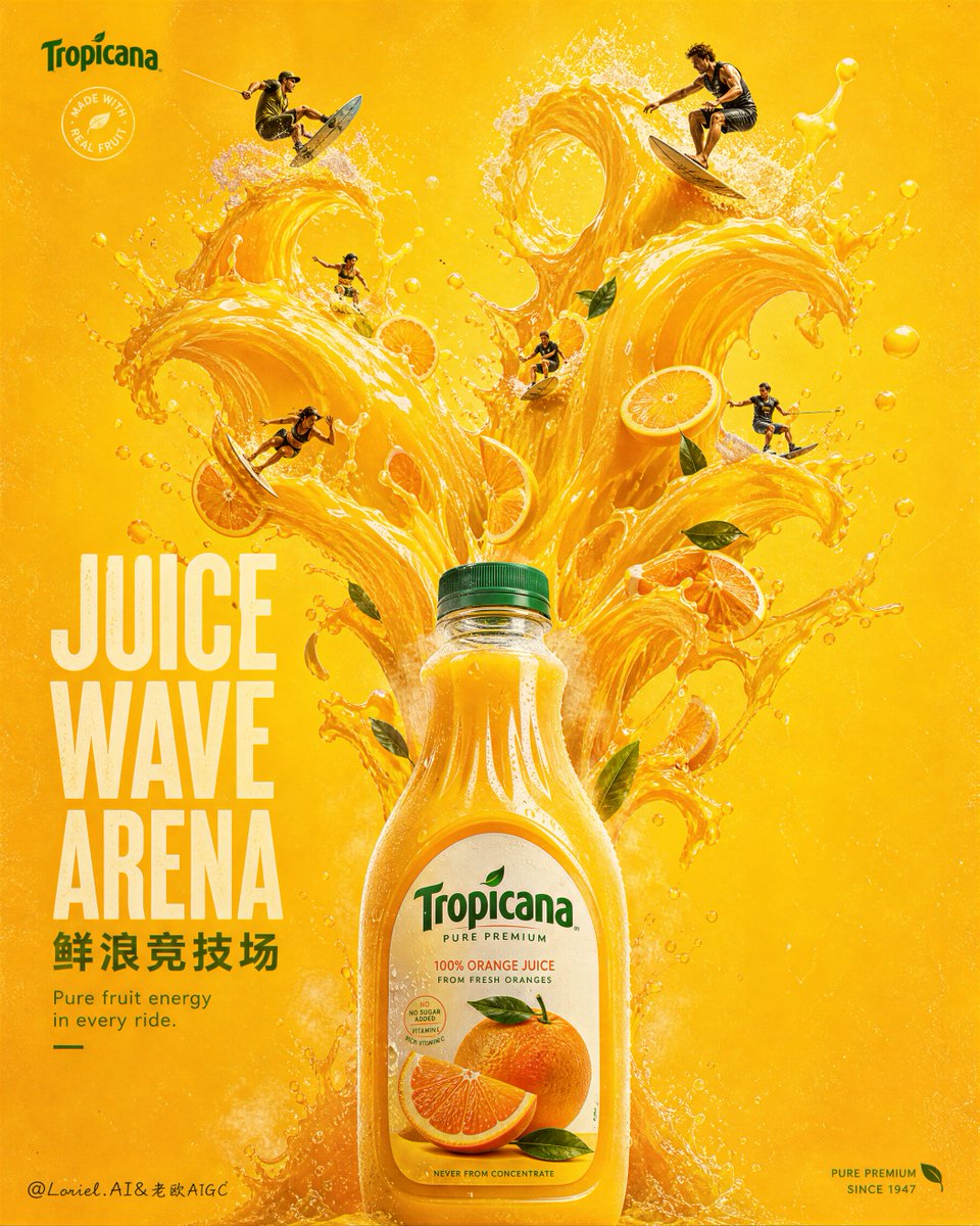 Tropicana 果汁波浪竞技场海报