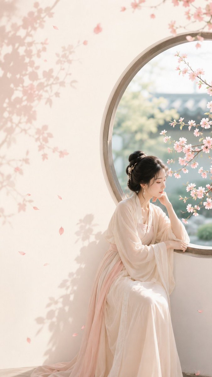 花影入窗:东方禅意极简壁纸