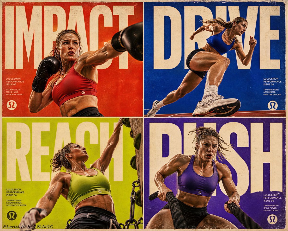释放力量：Lululemon Impact Type Riot 海报