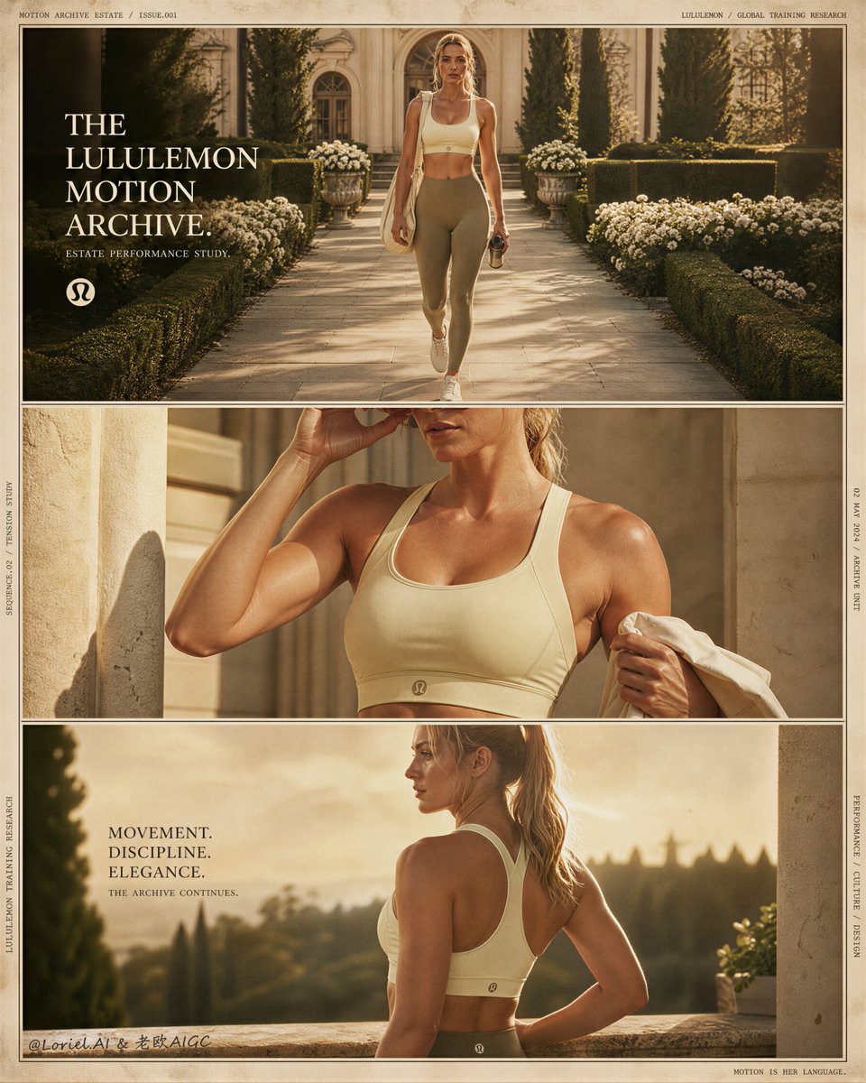 Lululemon运动内衣:运动档案庄园广告海报