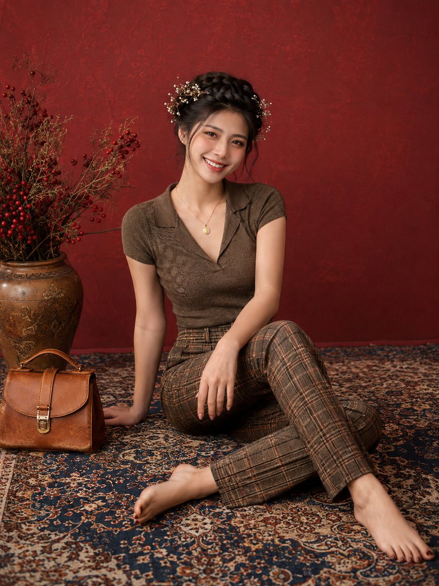 Elegant Studio Fashion Portrait