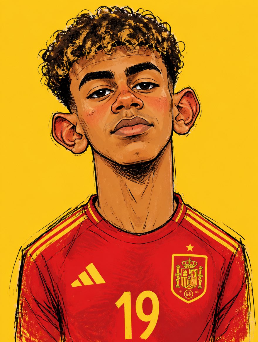 Footballer Caricature Drawings