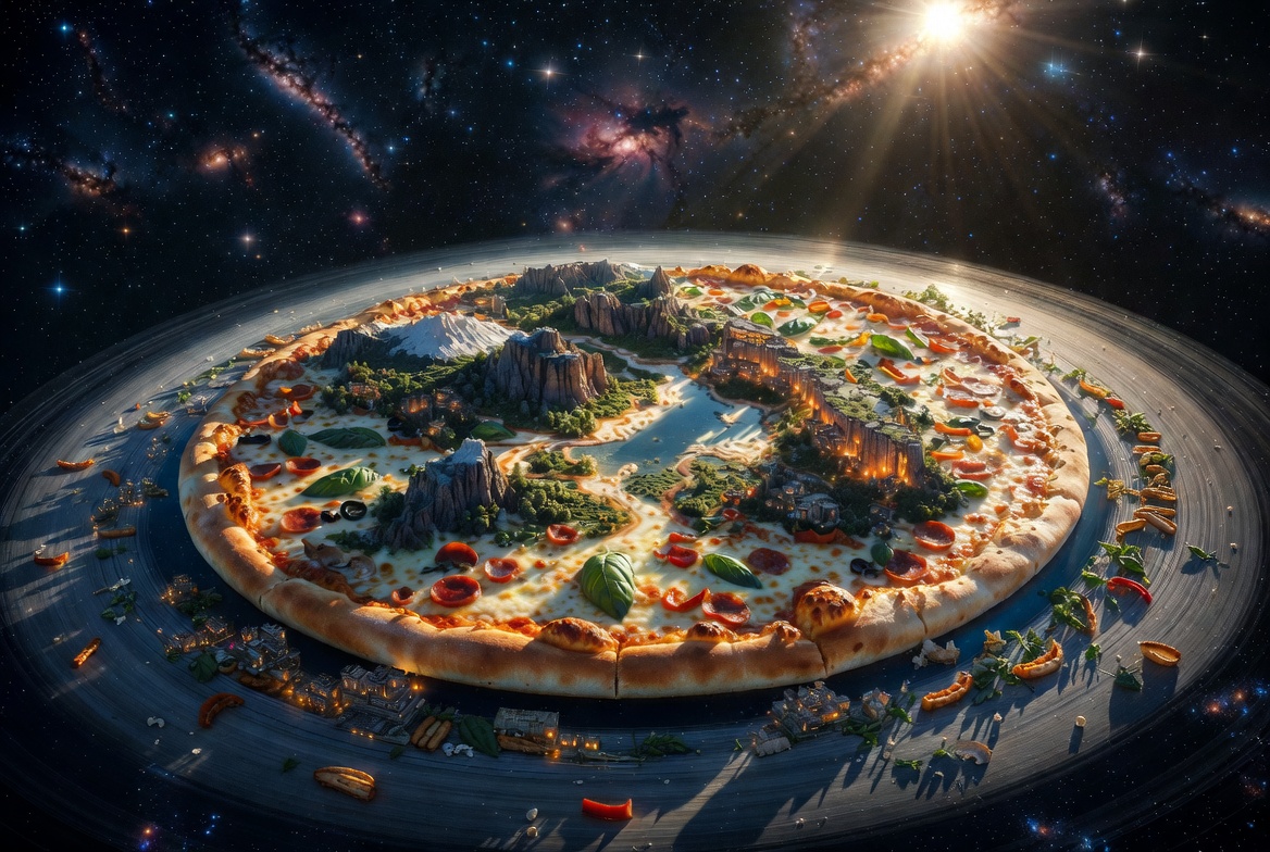 宇宙披萨:漂浮在深空中的美食星球
