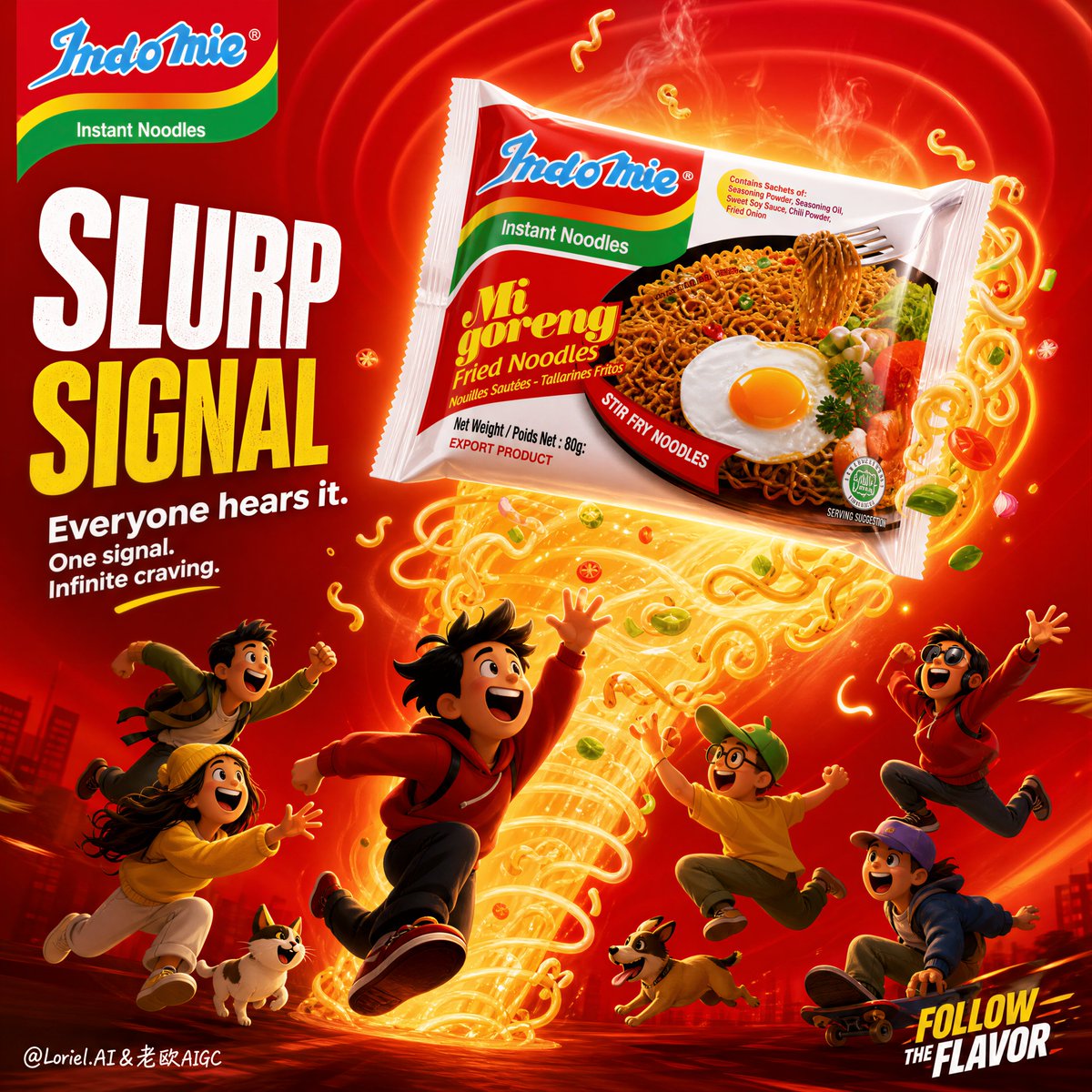 Indomie Slurp Signal Campaign Poster
