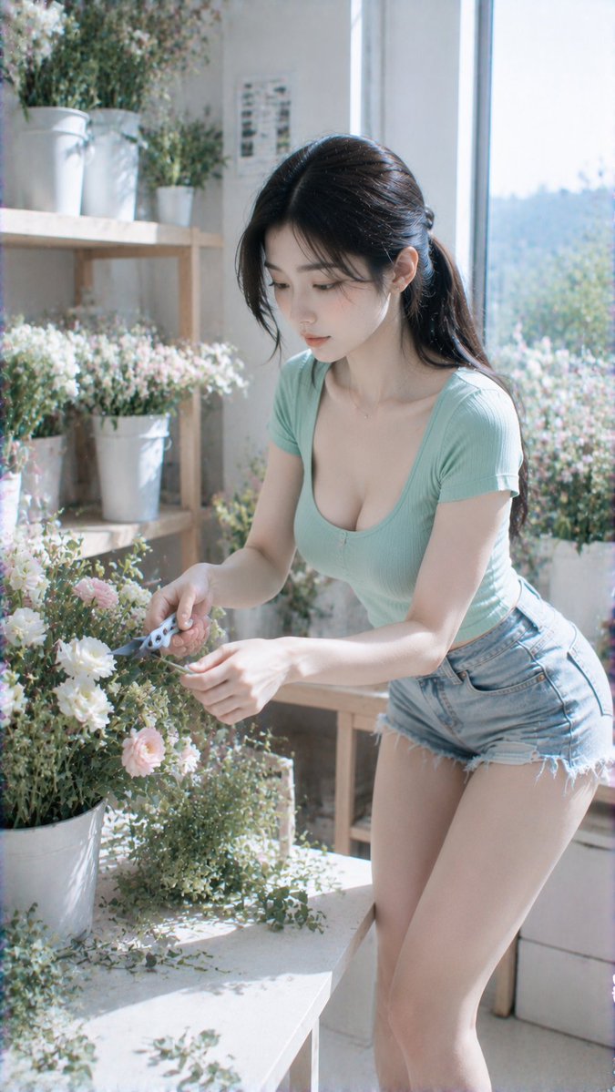 冷白清透CCD花艺工作室生活照