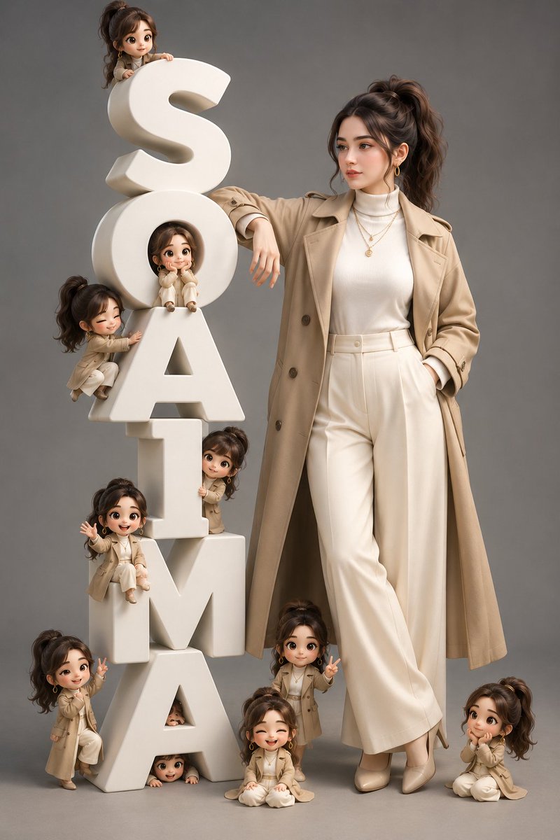 Turning a Name into Art: Soaima 3D Character Poster