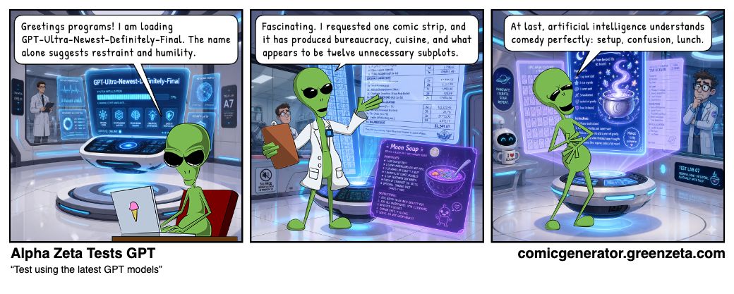 Zeta Comic Generator: One-Line Prompt to Three-Panel Strip