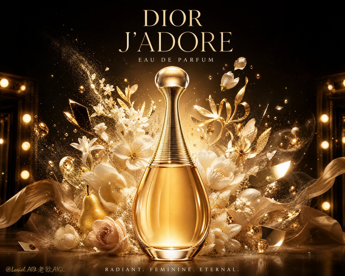 Dior J'adore Luxury Fragrance Campaign Poster