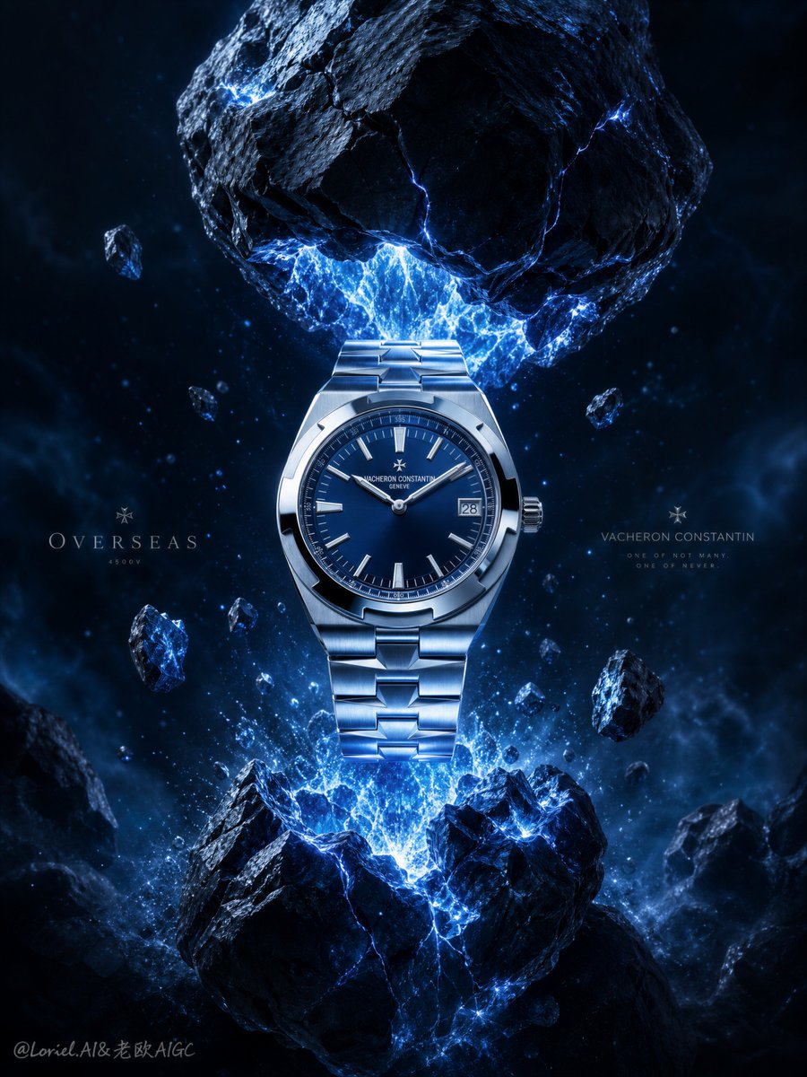 Vacheron Constantin Overseas 4500V Meteor Eruption Luxury Campaign Poster