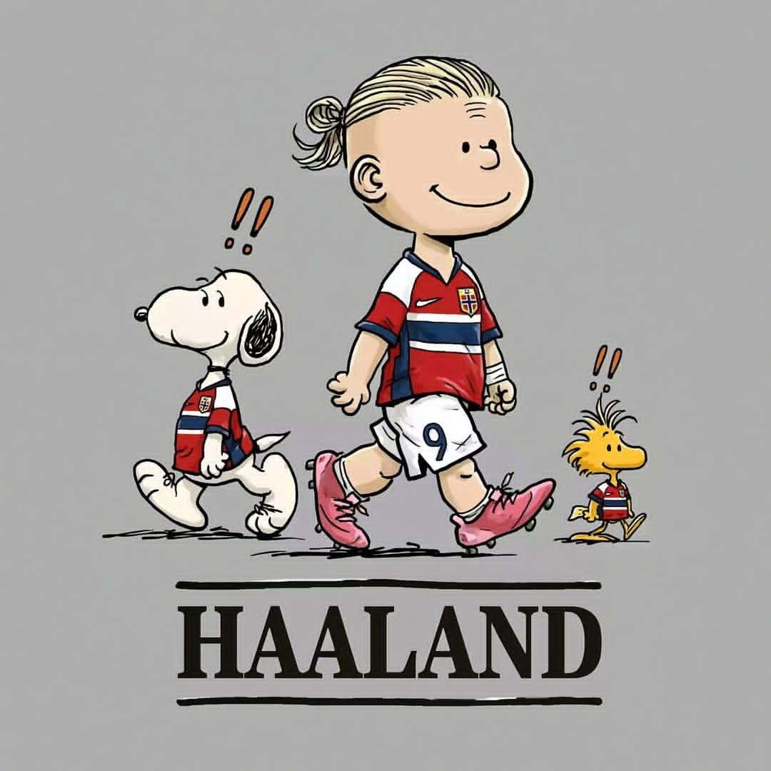 Haaland: Vintage Comic Style Football Poster