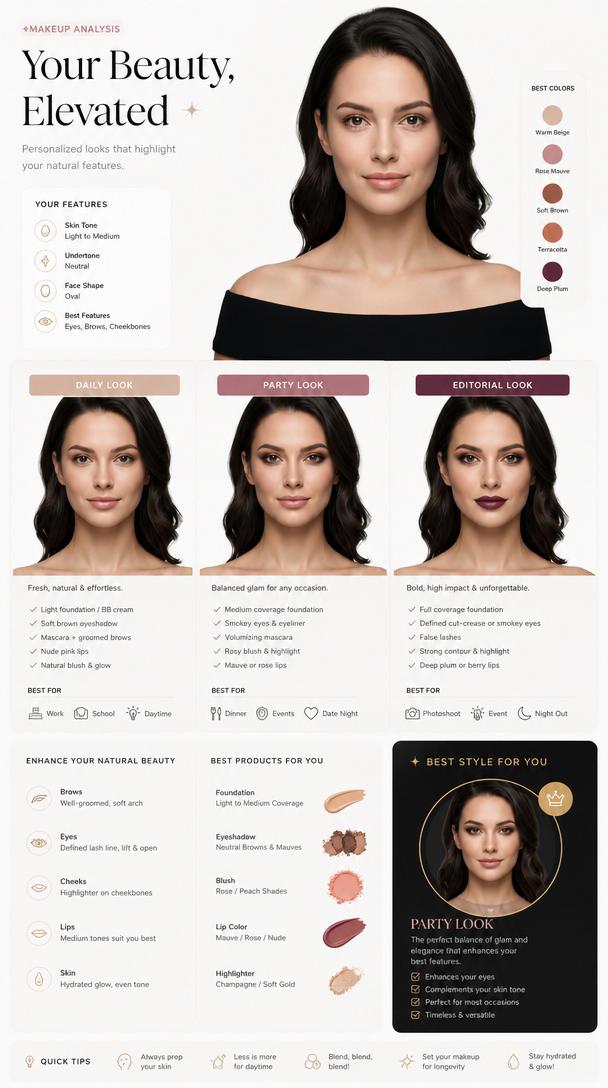 Makeup Analysis Graphic Generation