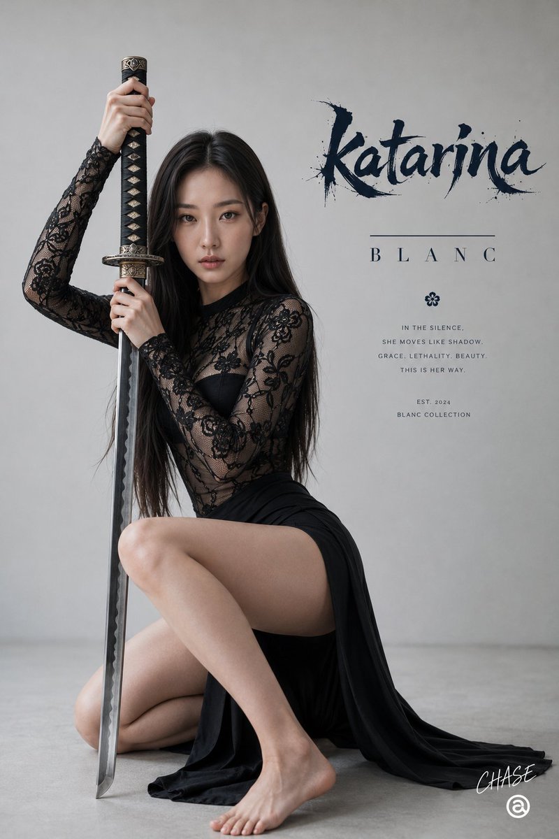 Dark Ninja: Kneeling Portrait with Sword