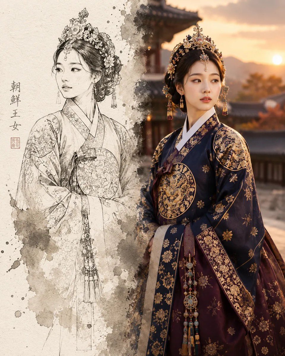 Joseon Dynasty Woman: From Sketch to Reality