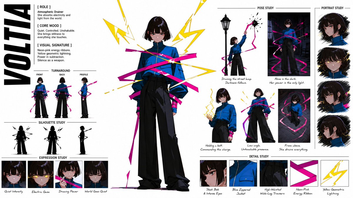 Premium Modern High-Fashion Character Concept Art Sheet