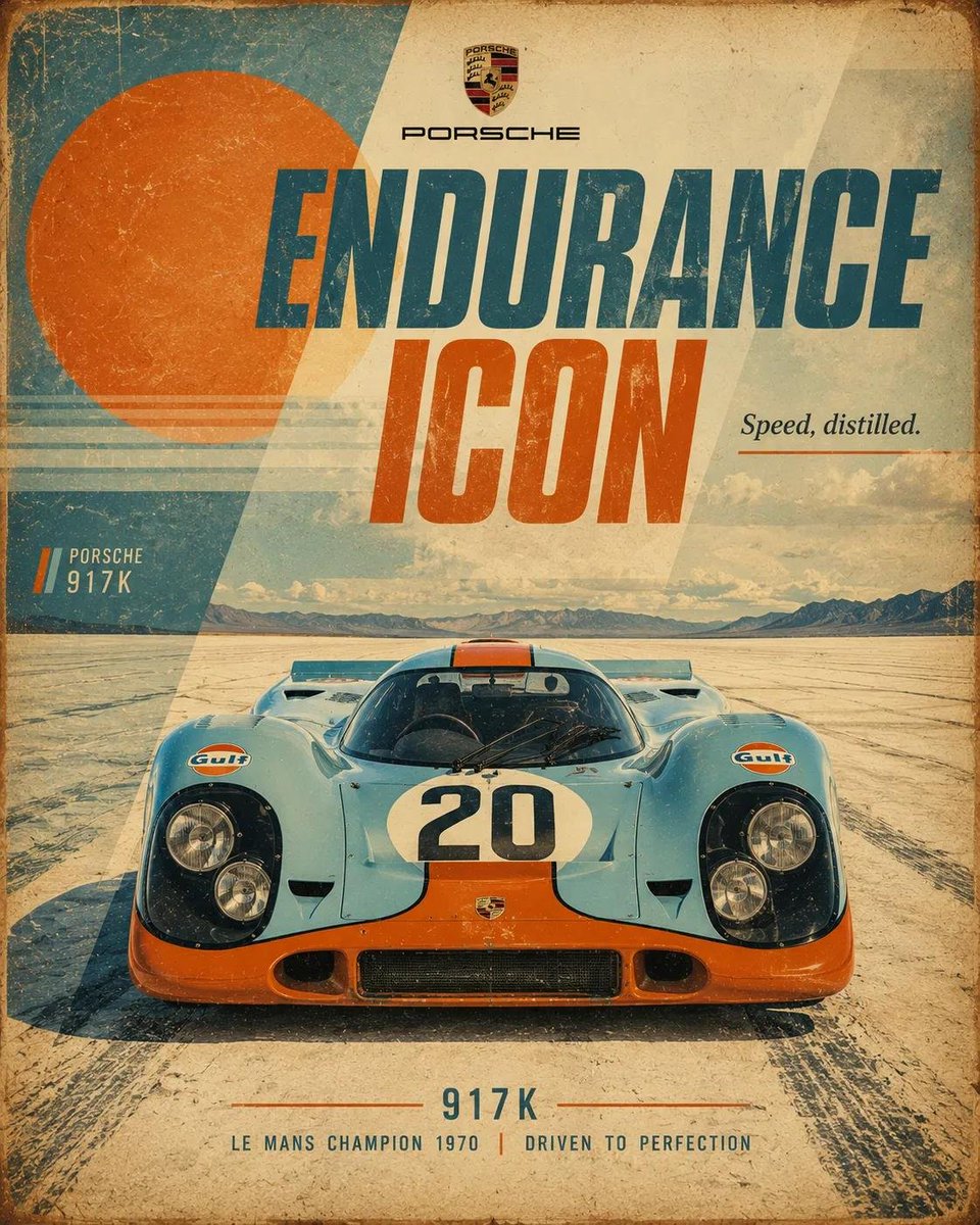 Retro Motorsport Poster Prompt