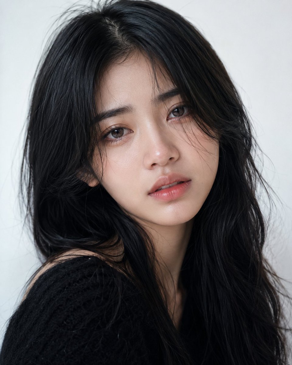 忧郁印尼美女超写实肖像