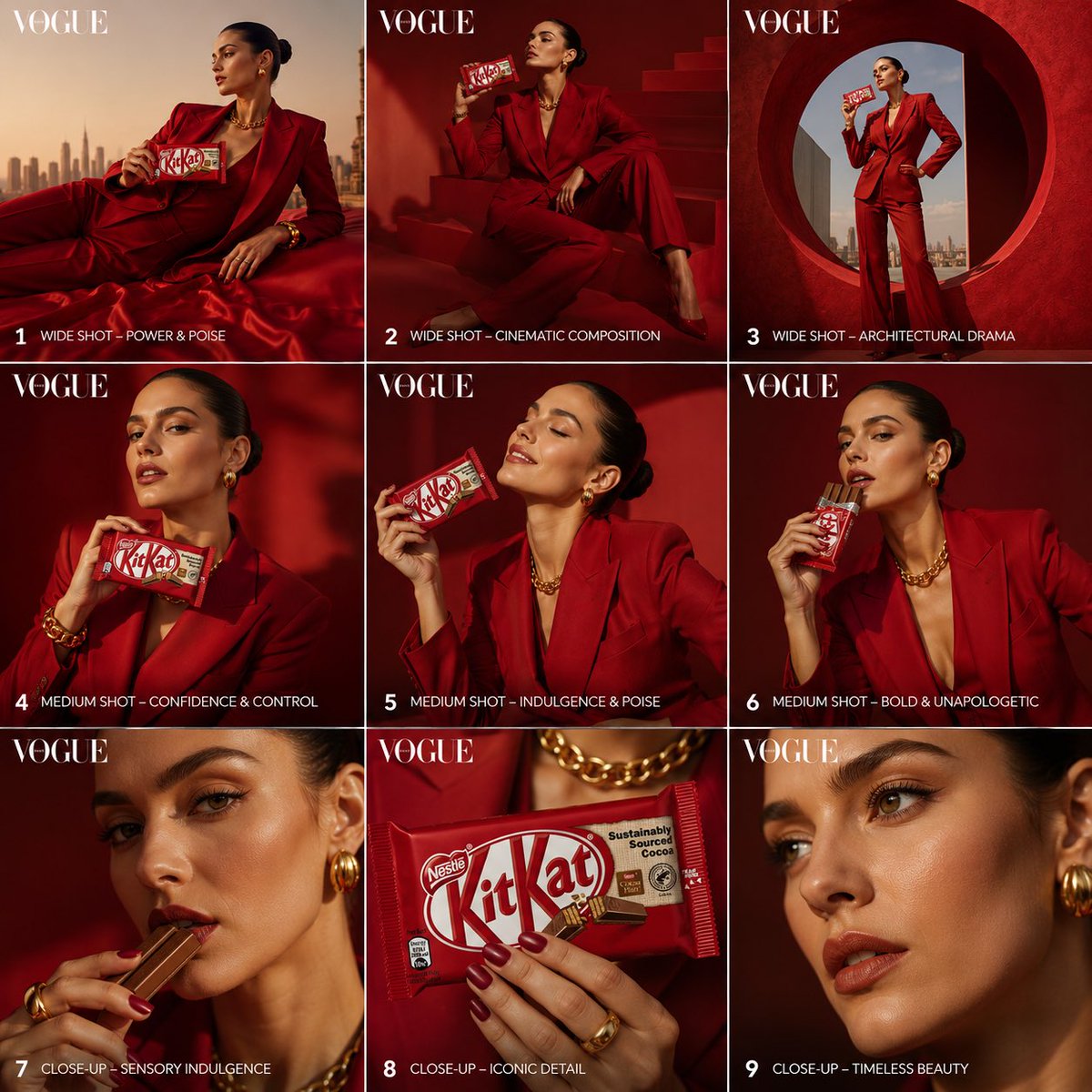 Vogue-style 3×3 Storyboard