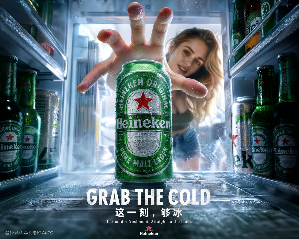 Heineken Inside-Fridge Advertising Poster
