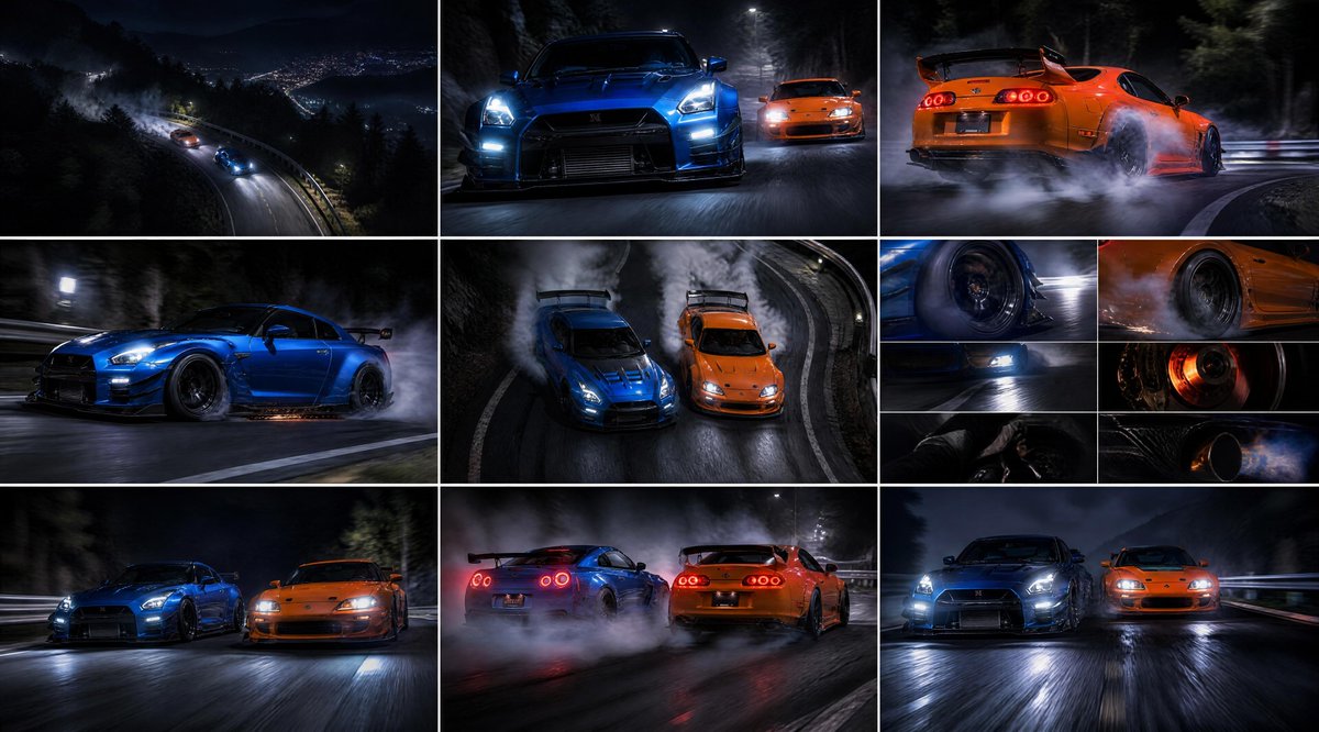 Nissan GT-R R35 and Toyota Supra MK4 in One Frame