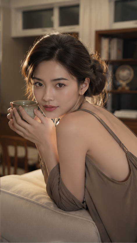 Warm and Cozy Indoor Lifestyle Portrait