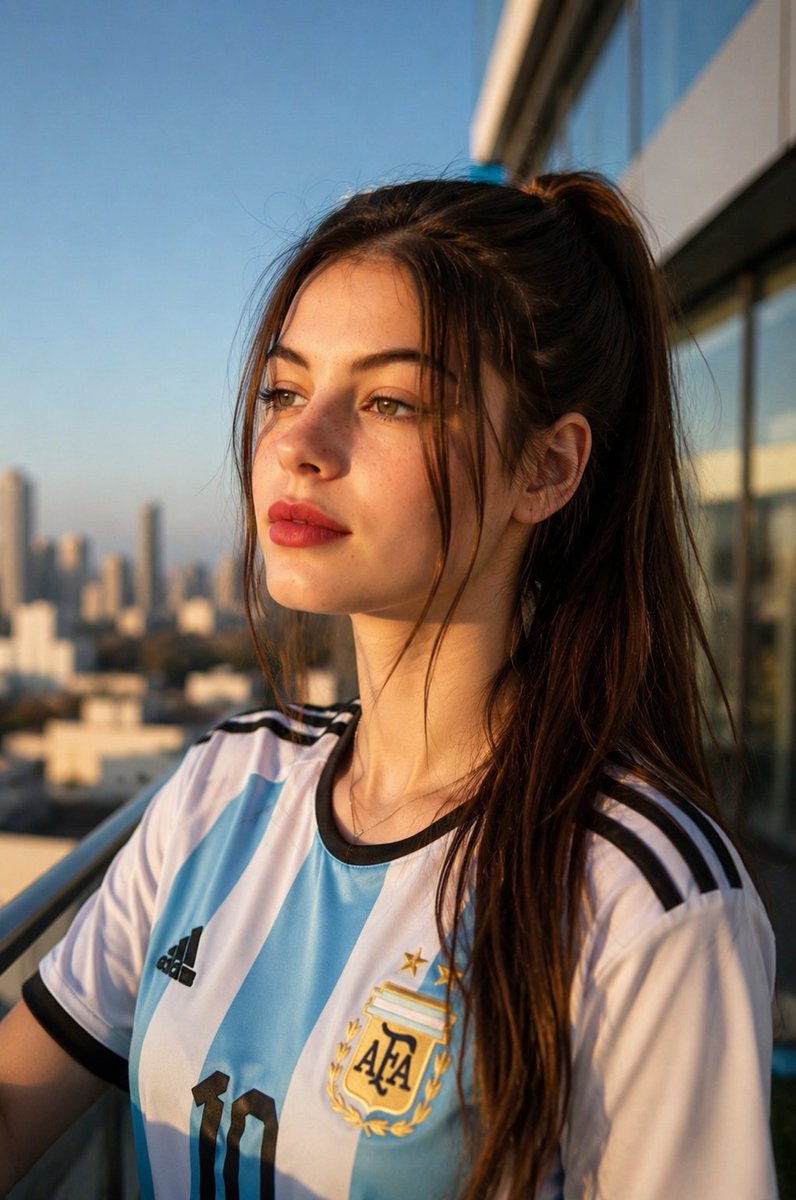 Golden Hour Portrait of an Argentina Fan