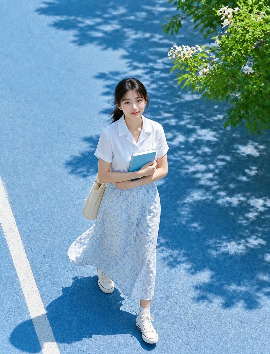 Japanese-style Girl on a Summer Afternoon Walk